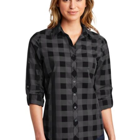 Port Authority Ladies Everyday Plaid Shirt. LW670