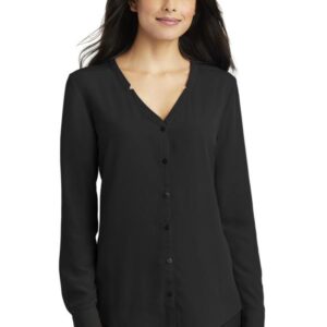 Port Authority Ladies Long Sleeve Button-Front Blouse. LW700