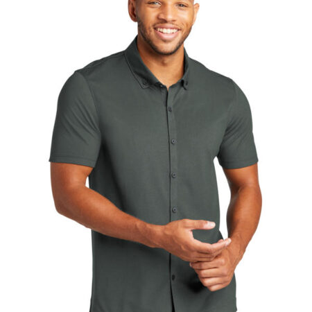 Mercer+Mettle Stretch Pique Full-Button Polo MM1006