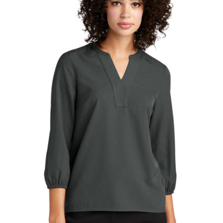 Mercer+Mettle Women's Stretch Crepe 3/4-Sleeve Blouse MM2011