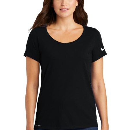 Nike Ladies Dri-FIT Cotton/Poly Scoop Neck Tee. NKBQ5234