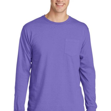 Port & Company Beach Wash Garment-Dyed Long Sleeve Pocket Tee PC099LSP