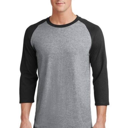 Port & Company Core Blend 3/4-Sleeve Raglan Tee. PC55RS