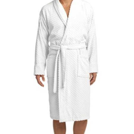 Port Authority Checkered Terry Shawl Collar Robe. R103