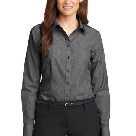 CLOSEOUT Red House - Ladies Mini-Check Non-Iron Button-Down Shirt. RH67