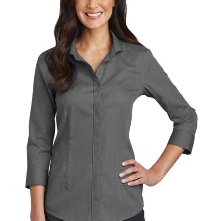 Red House Ladies 3/4-Sleeve Nailhead Non-Iron Shirt. RH690
