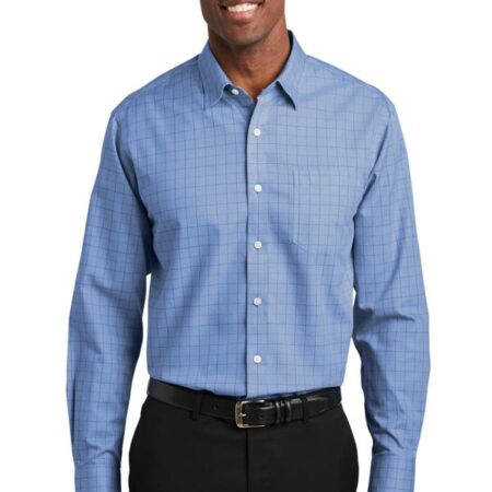 Red House Windowpane Plaid Non-Iron Shirt. RH70