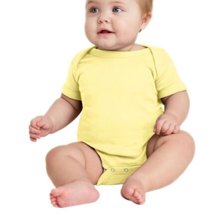 Rabbit Skins Infant Short Sleeve Baby Rib Bodysuit. RS4400