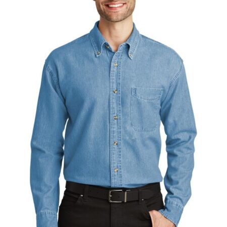 Port Authority Long Sleeve Denim Shirt. S600