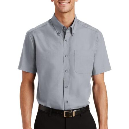 CLOSEOUT Port Authority Short Sleeve Value Poplin Shirt. S633