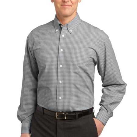 Port Authority Plaid Pattern Easy Care Shirt. S639