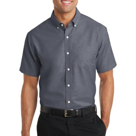 Port Authority Short Sleeve SuperPro Oxford Shirt. S659