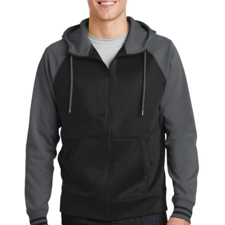 Sport-Tek Sport-Wick Varsity Fleece Full-Zip Hooded Jacket. ST236
