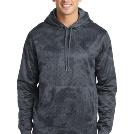 Sport-Tek Sport-Wick CamoHex Fleece Hooded Pullover. ST240