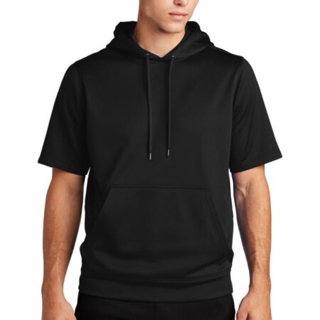 Sport-Tek Sport-Wick Fleece Short Sleeve Hooded Pullover. ST251