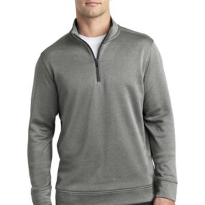 Sport-Tek PosiCharge Sport-Wick Heather Fleece 1/4-Zip Pullover. ST263