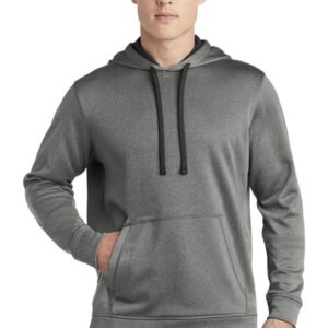 Sport-Tek PosiCharge Sport-Wick Heather Fleece Hooded Pullover. ST264