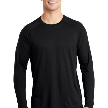 Sport-Tek PosiCharge Long Sleeve Tri-Blend Wicking Raglan Tee ST400LS