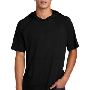 Sport-Tek PosiCharge Tri-Blend Wicking Short Sleeve Hoodie. ST404