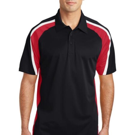 Sport-Tek Tricolor Micropique Sport-Wick Polo. ST654