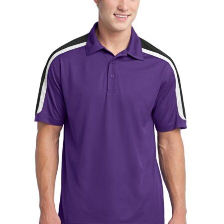 Sport-Tek Tricolor Shoulder Micropique Sport-Wick Polo. ST658