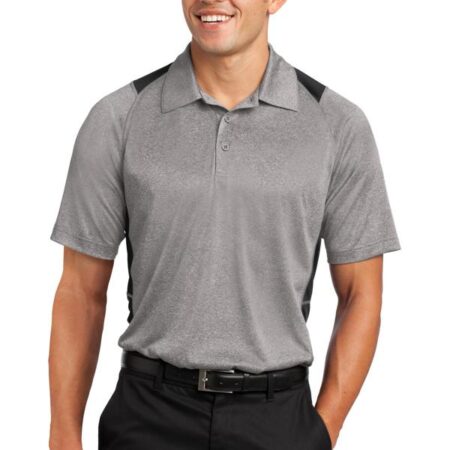 Sport-Tek Heather Colorblock Contender Polo. ST665