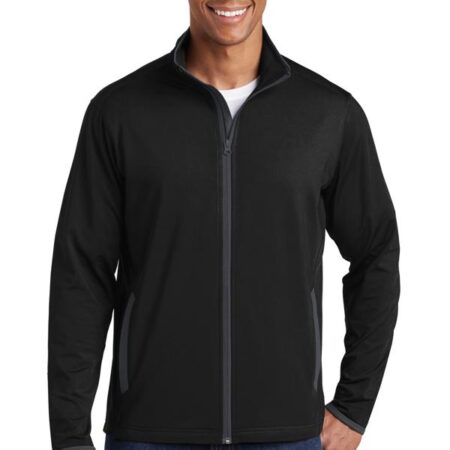 Sport-Tek Sport-Wick Stretch Contrast Full-Zip Jacket. ST853