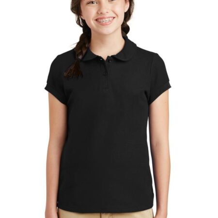 Port Authority Girls Silk Touch Peter Pan Collar Polo. YG503