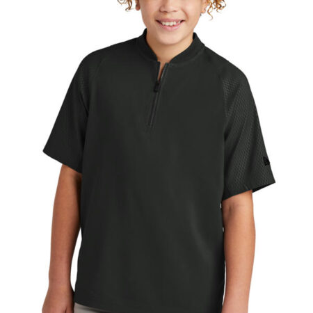 New Era Youth Cage Short Sleeve 1/4-Zip Jacket. YNEA600