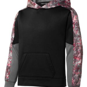 Sport-Tek Youth Sport-Wick Mineral Freeze Fleece Colorblock Hooded Pullover. YST231
