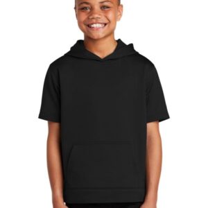 Sport-Tek Youth Sport-Wick Fleece Short Sleeve Hooded Pullover. YST251
