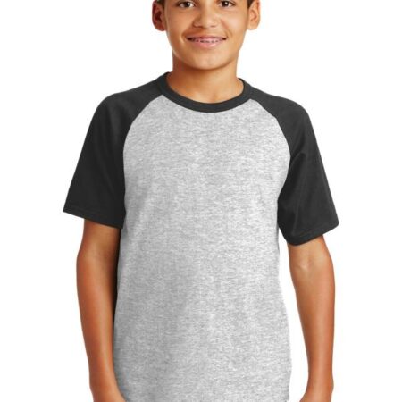 Sport-Tek Youth Short Sleeve Colorblock Raglan Jersey. YT201