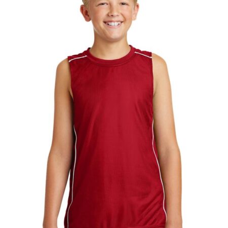 Sport-Tek Youth PosiCharge Mesh Reversible Sleeveless Tee. YT555