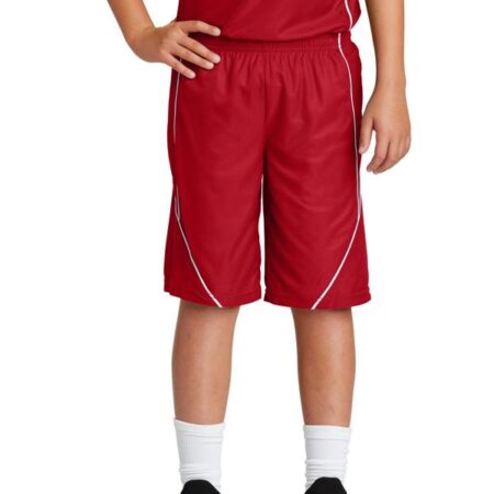 Sport-Tek Youth PosiCharge Mesh Reversible Spliced Short. YT565